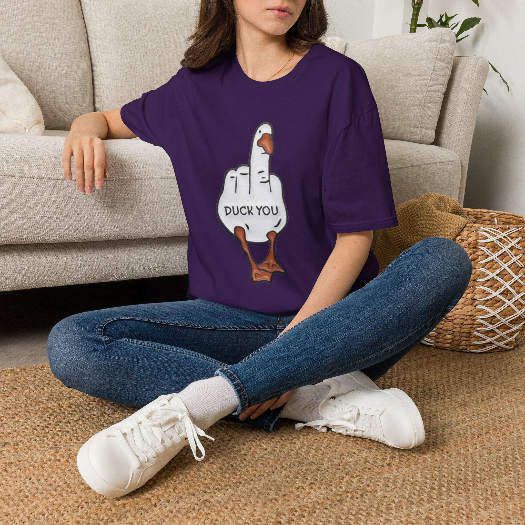 Duck You T-Shirt — Funny Middle Finger Duck Graphic Tee