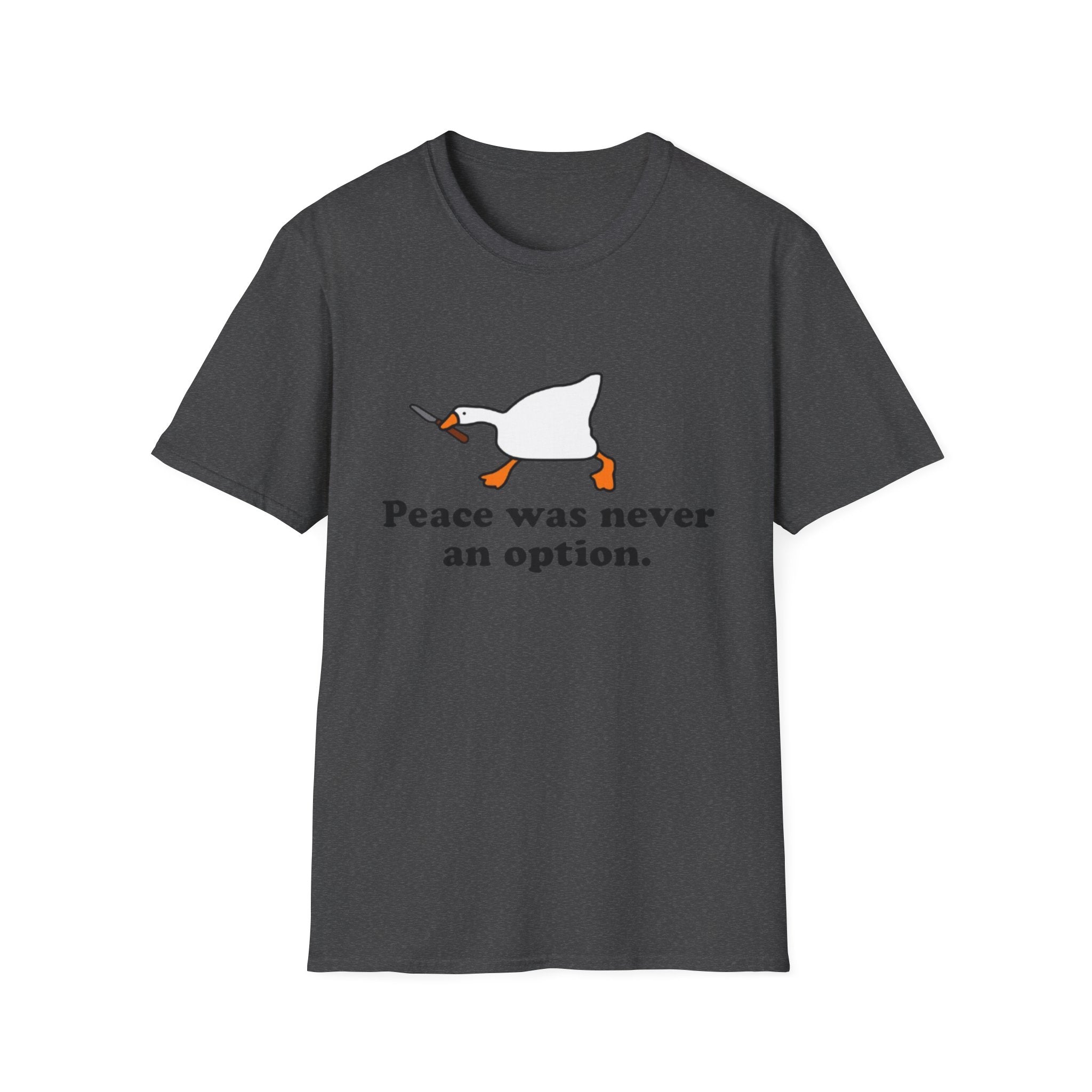 T‑Shirt — "Peace Was Never An Option" Duck Graphic Tee