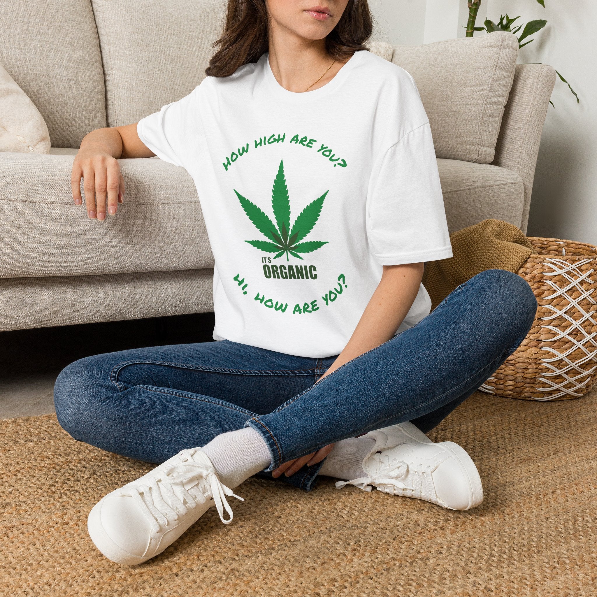 Funny T-Shirt — "How High Are You?" Organic Graphic Tee