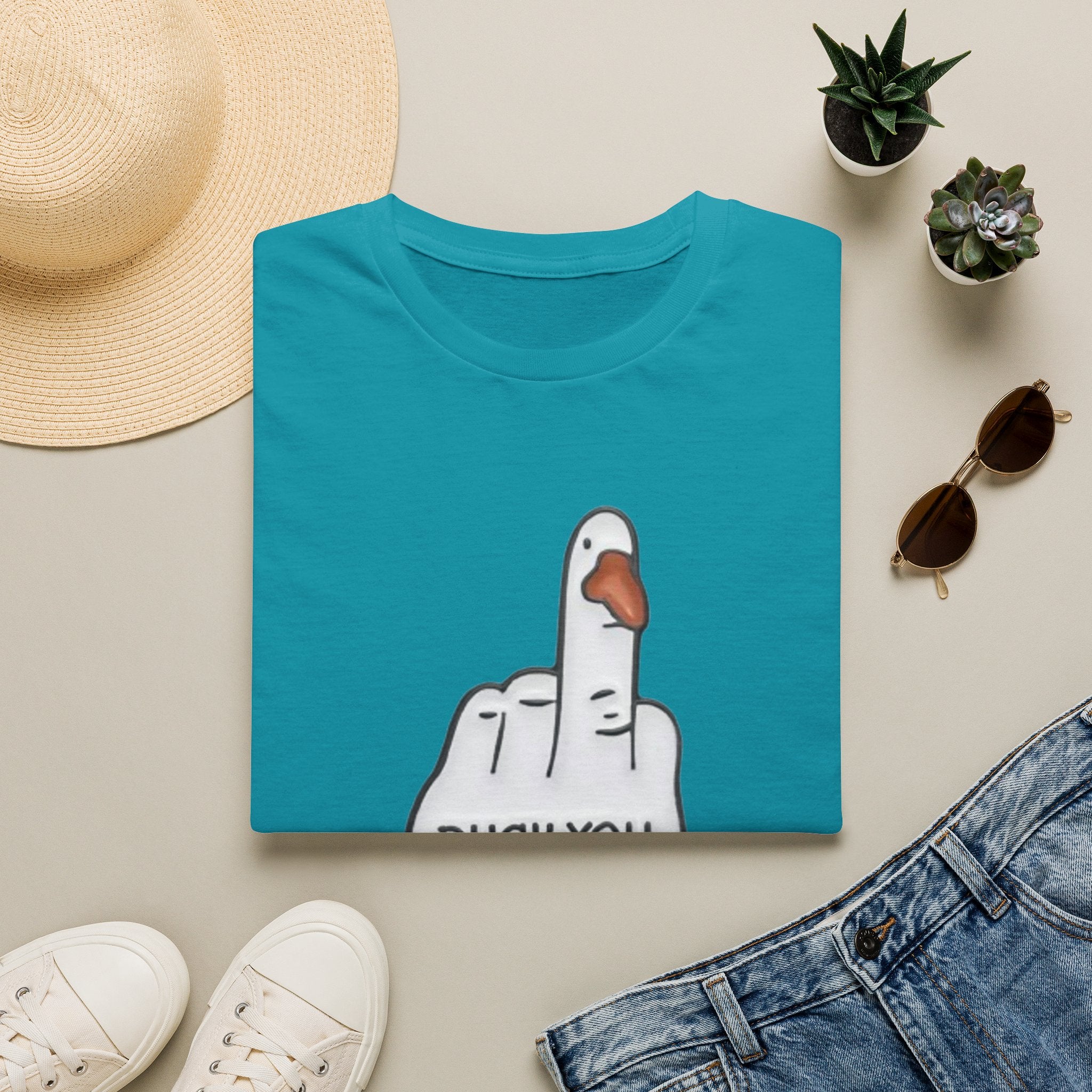 Duck You T-Shirt — Funny Middle Finger Duck Graphic Tee