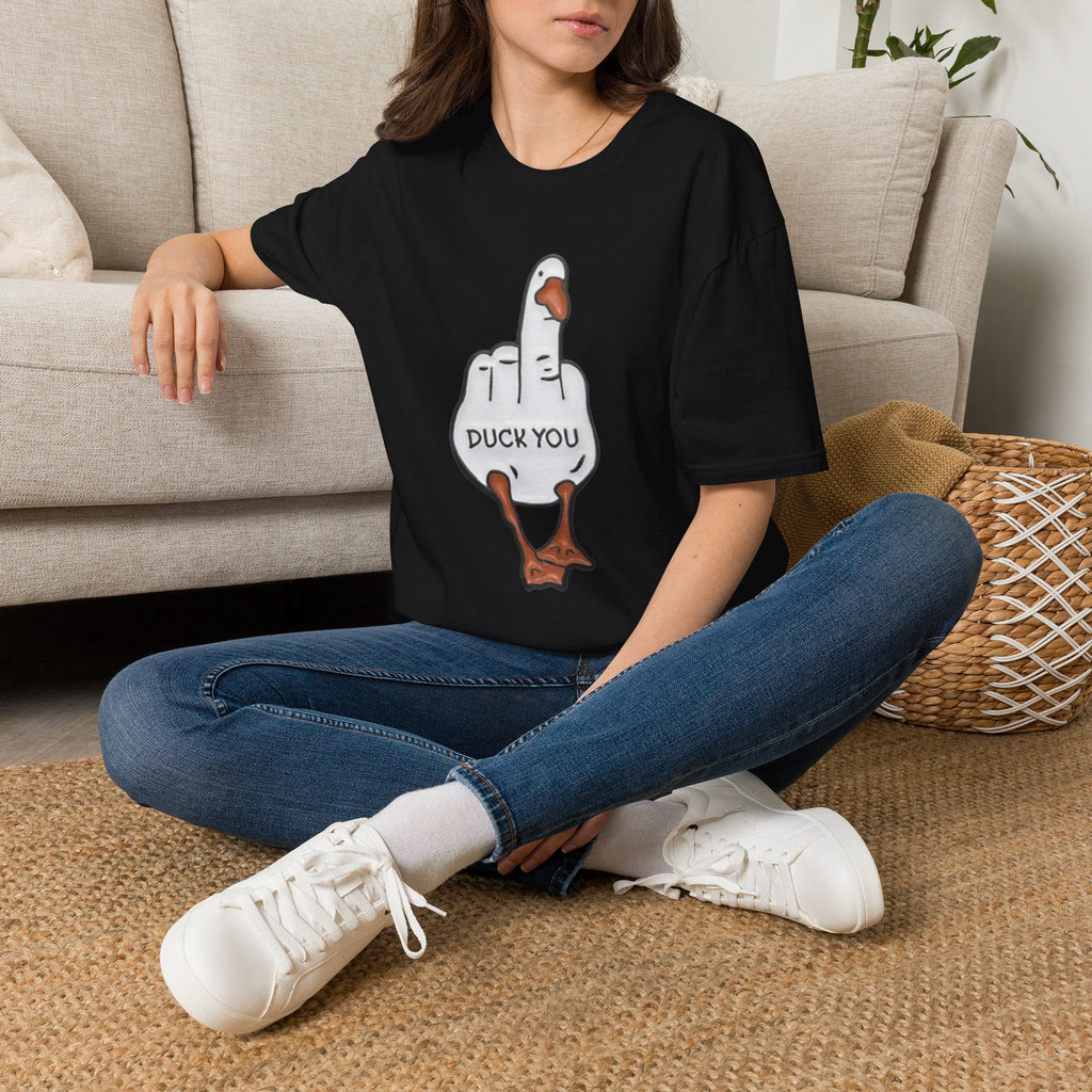 Duck You T-Shirt — Funny Middle Finger Duck Graphic Tee