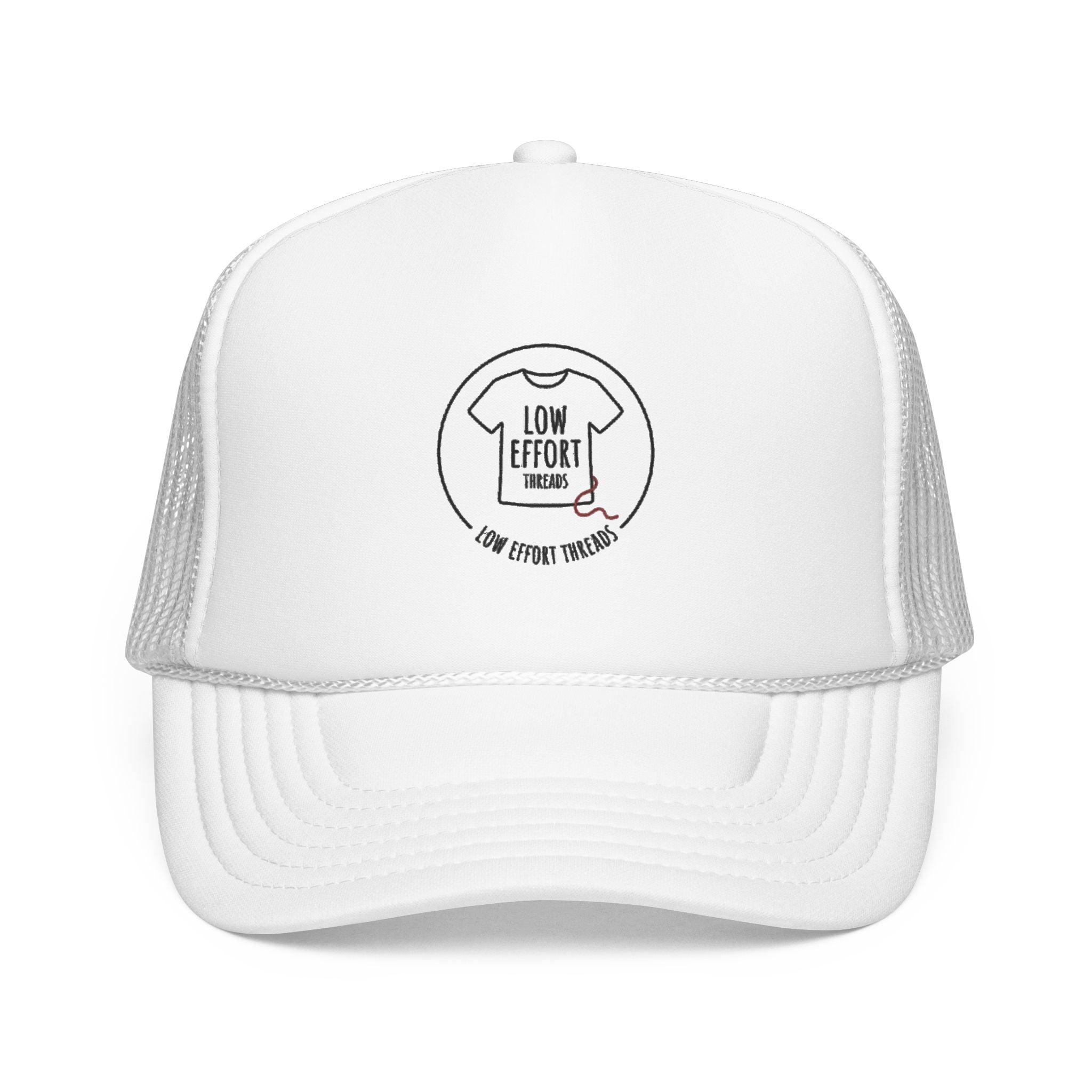 Low Effort Threads Foam Trucker Hat – Casual Graphic Mesh Cap