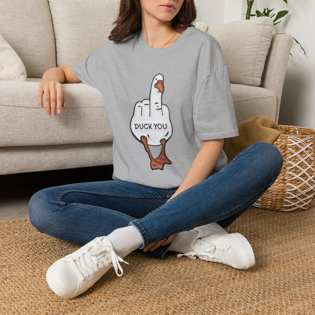 Duck You T-Shirt — Funny Middle Finger Duck Graphic Tee