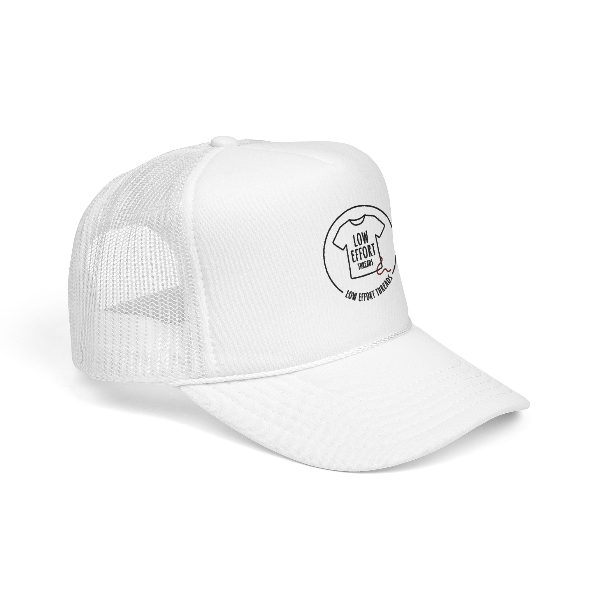Low Effort Threads Foam Trucker Hat – Casual Graphic Mesh Cap