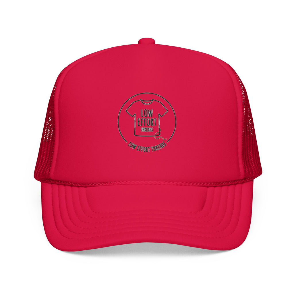 Low Effort Threads Foam Trucker Hat – Casual Graphic Mesh Cap