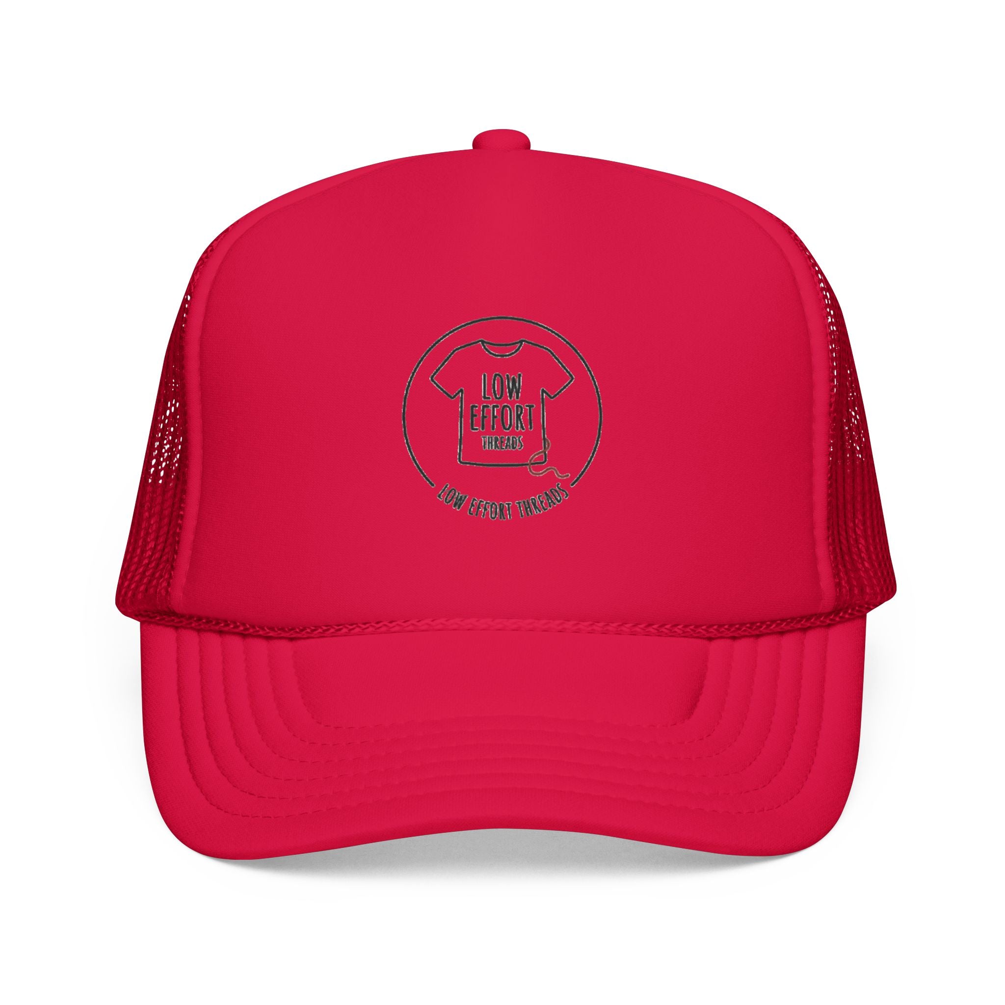 Low Effort Threads Foam Trucker Hat – Casual Graphic Mesh Cap