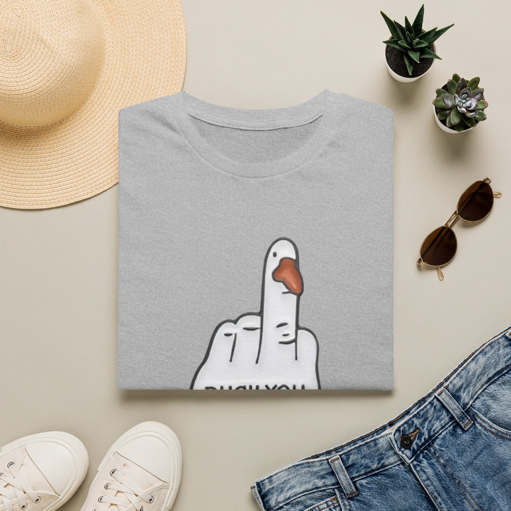 Duck You T-Shirt — Funny Middle Finger Duck Graphic Tee