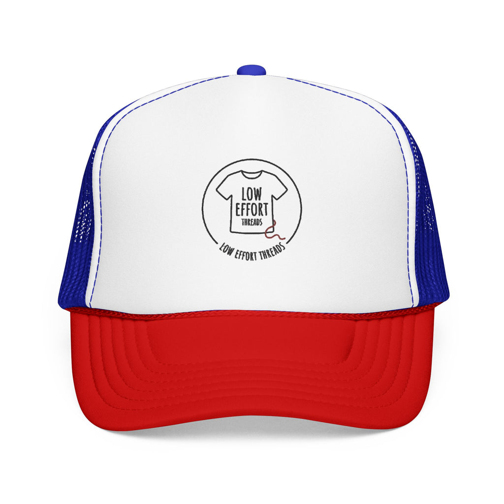 Low Effort Threads Foam Trucker Hat – Casual Graphic Mesh Cap