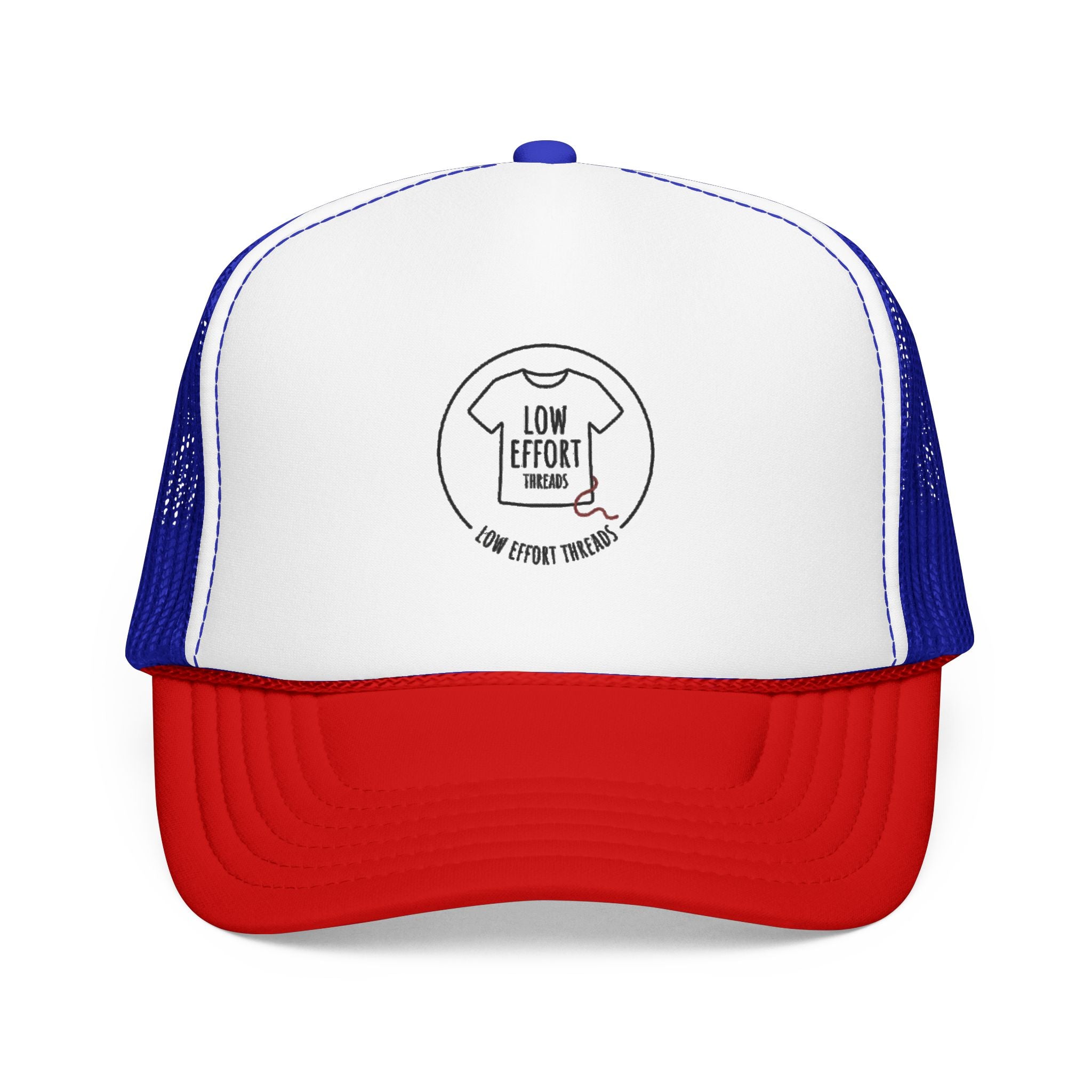 Low Effort Threads Foam Trucker Hat – Casual Graphic Mesh Cap