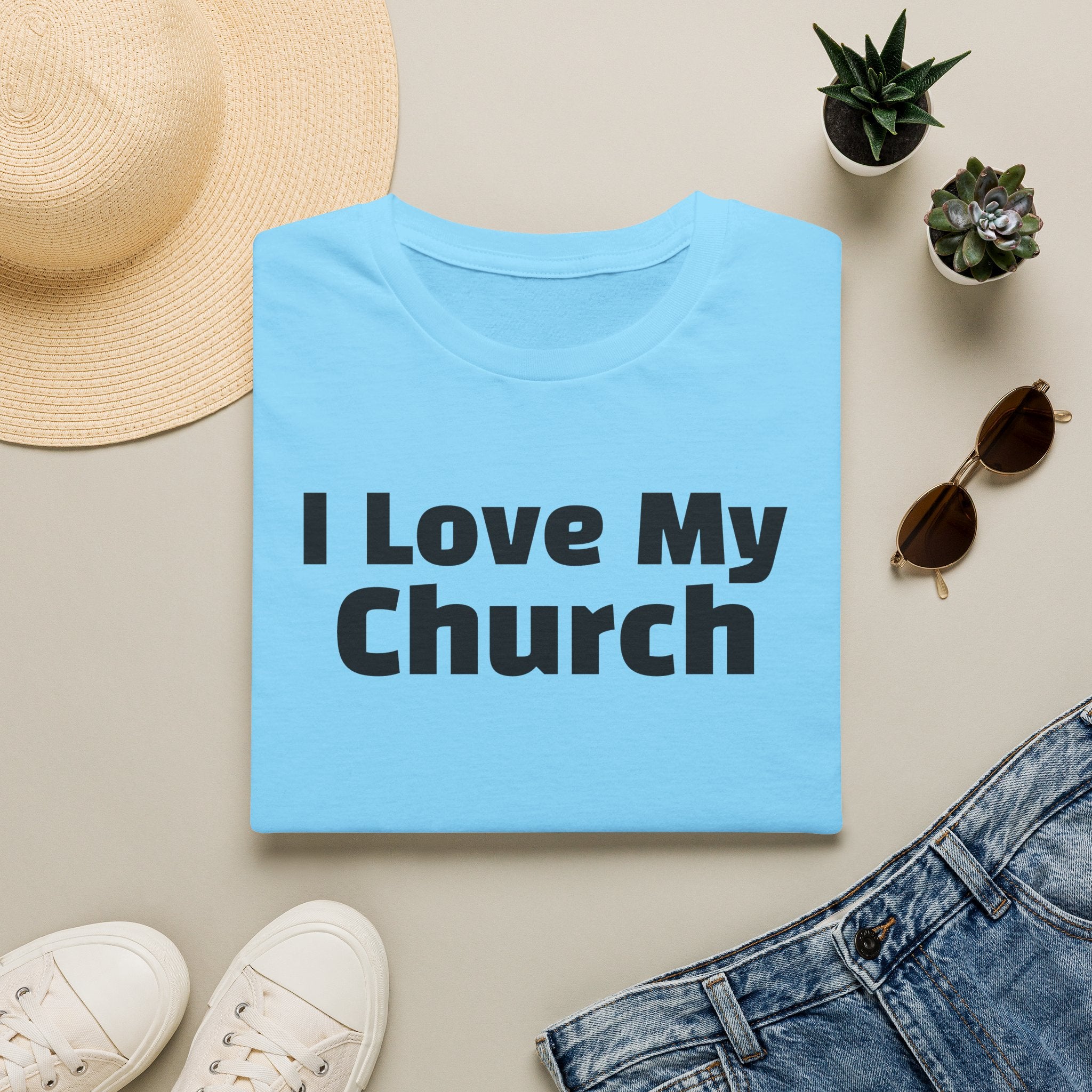 I Love My Church T-Shirt — Christian Faith Tee for Church Events & Fellowship