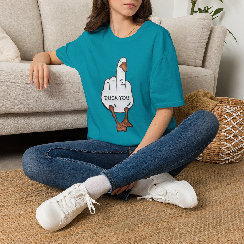 Duck You T-Shirt — Funny Middle Finger Duck Graphic Tee