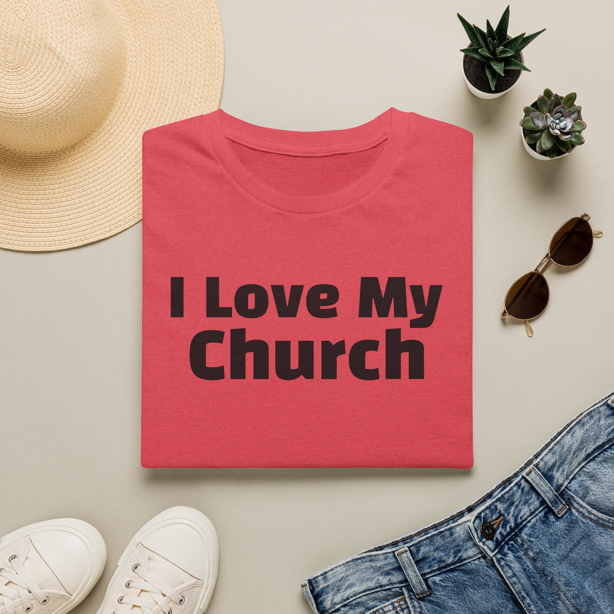 I Love My Church T-Shirt — Christian Faith Tee for Church Events & Fellowship